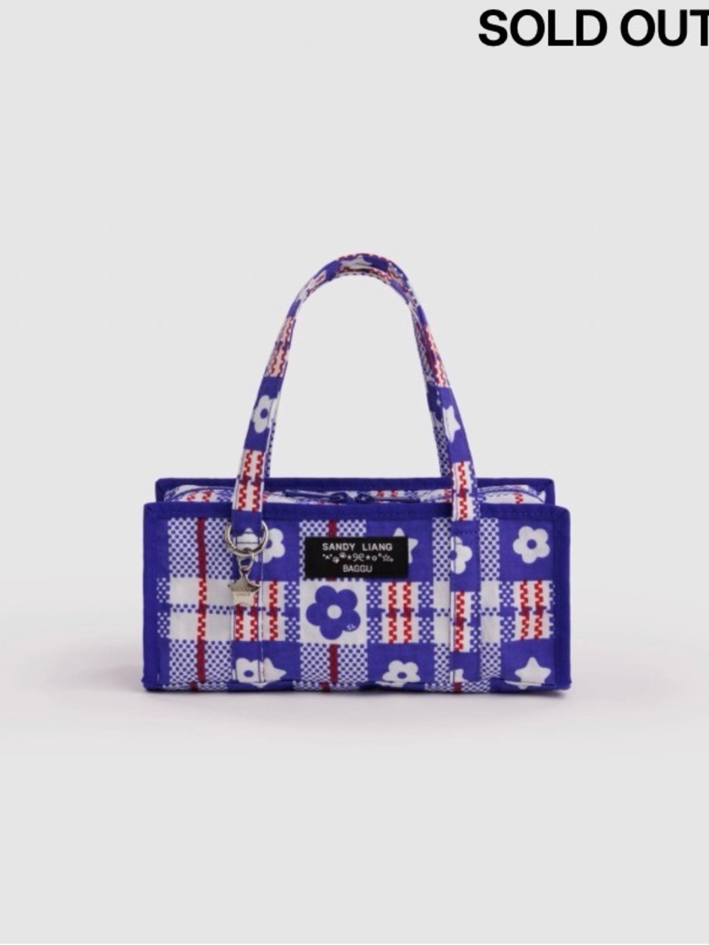 Sandy Liang x Baggu Mini Nylon Market Bag – Market Plaid Blue